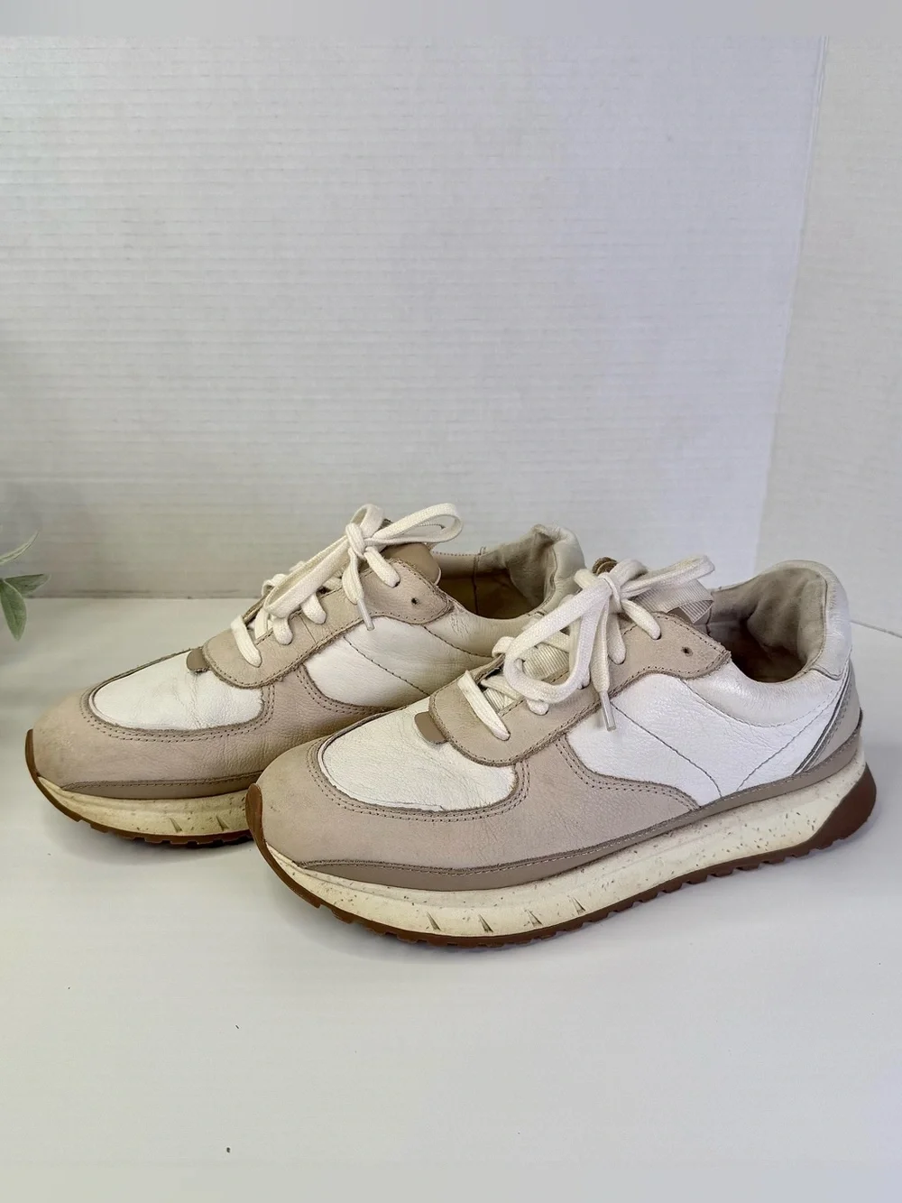 Madewell Kickoff Trainer Sneakers in Cream Multi Womens Shoe Size 8M Men’s 6.5M